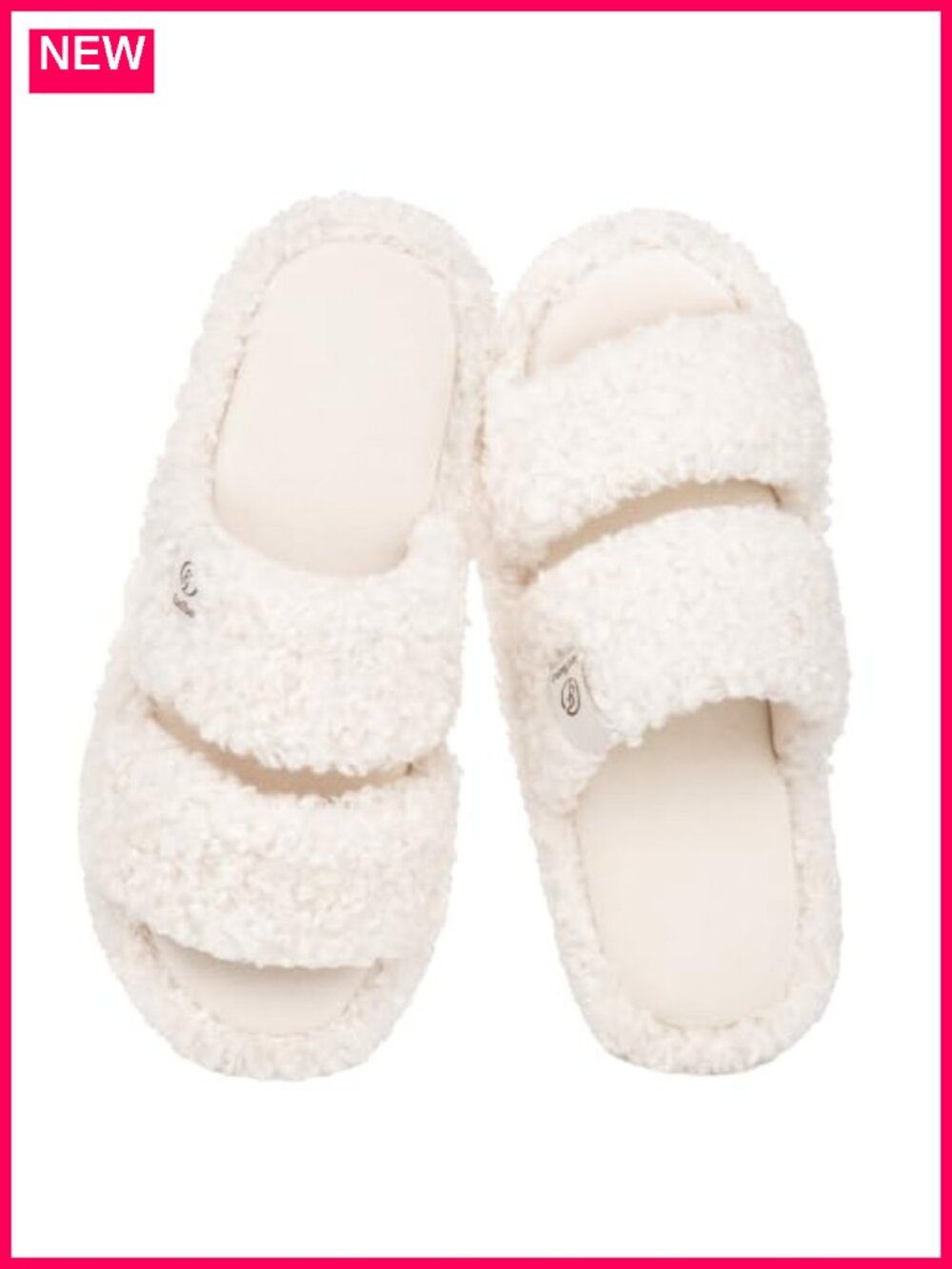 Womens Open Toe Slippers Faux Fur Memory Foam Non-Slip Indoor